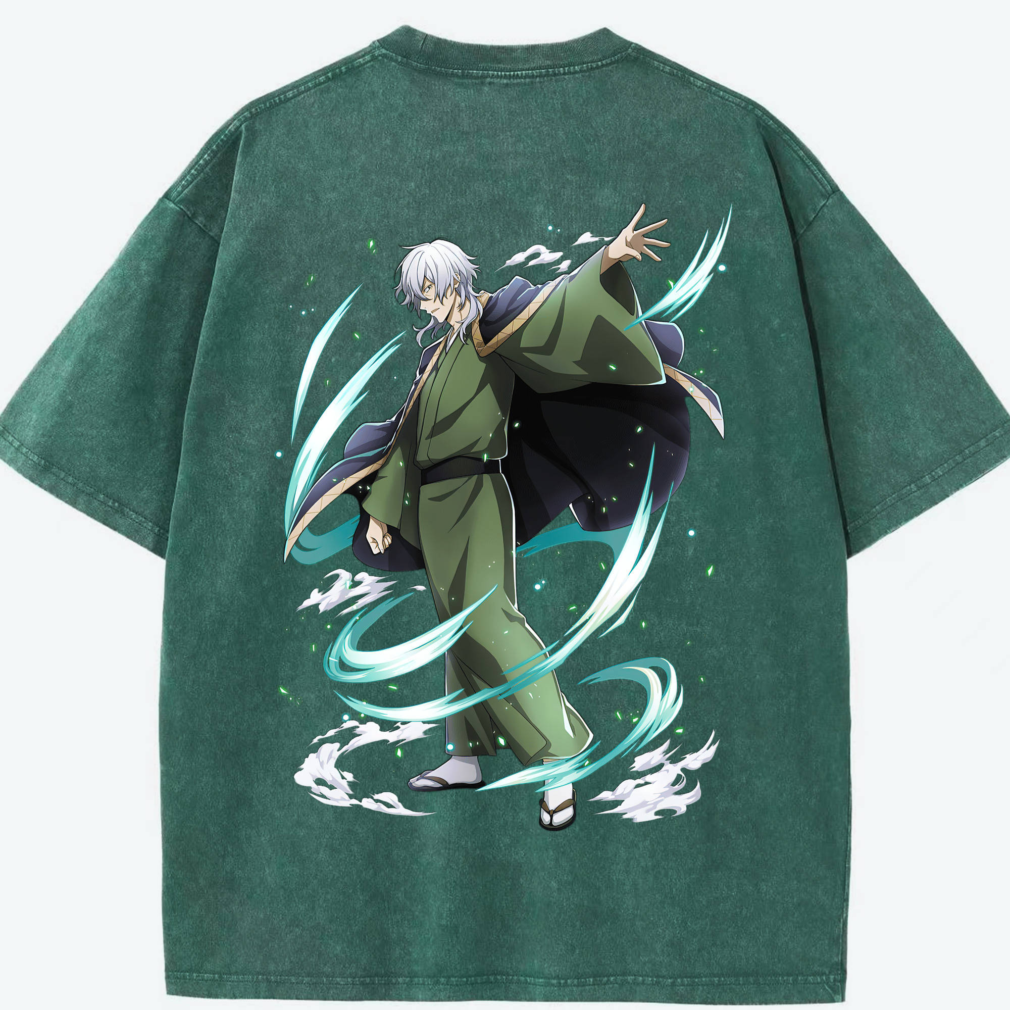 （画像用） 文豪ストレイドッグス Bungo Stray Dogs 綿100% ヴィンテージ風 半袖Tシャツ（背面プリント）
